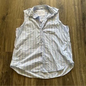 Frank & Eileen Blue Striped Tank Top